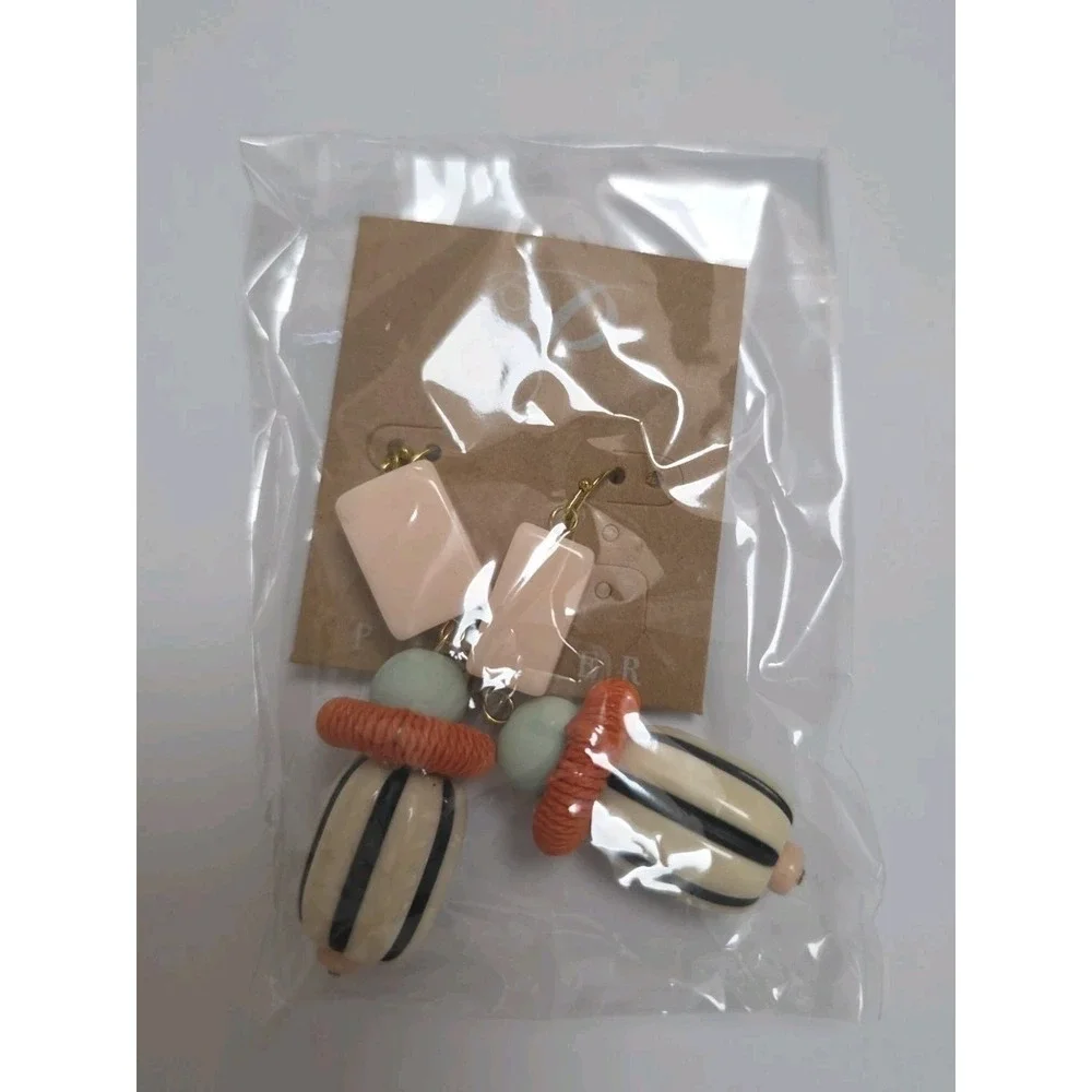 Plunder Earrings Lot Of 3 NWT Boho Statement Gold Cork Jewelry‎ Set ✨